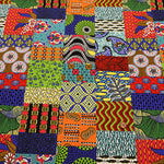 Cotton Muslin printed Fabric  - African Patchwork - nomura tailor