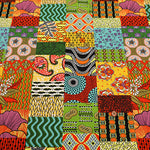 Cotton Muslin printed Fabric  - African Patchwork - nomura tailor