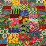 Cotton Muslin printed Fabric  - African Patchwork - nomura tailor