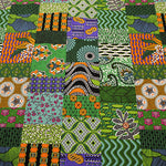 Cotton Muslin printed Fabric  - African Patchwork - nomura tailor