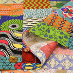 Cotton Muslin printed Fabric  - African Patchwork - nomura tailor