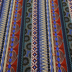 Cotton Muslin printed Fabric  - African Stripes - nomura tailor