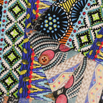 Cotton Muslin printed Fabric  - African Stripes - nomura tailor