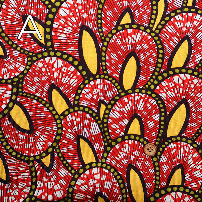 Cotton Muslin printed Fabric - African Flower - nomura tailor