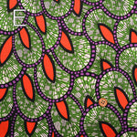 Cotton Muslin printed Fabric - African Flower - nomura tailor