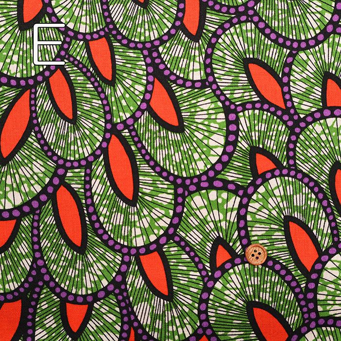 Cotton Muslin printed Fabric - African Flower - nomura tailor
