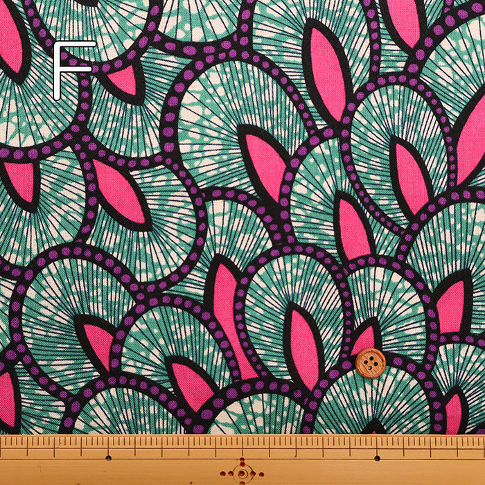 Cotton Muslin printed Fabric - African Flower - nomura tailor