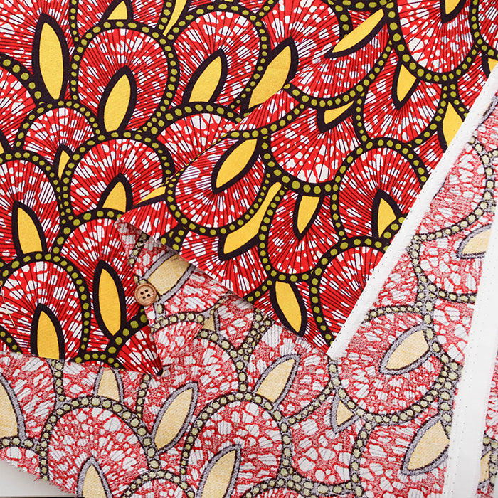 Cotton Muslin printed Fabric - African Flower - nomura tailor