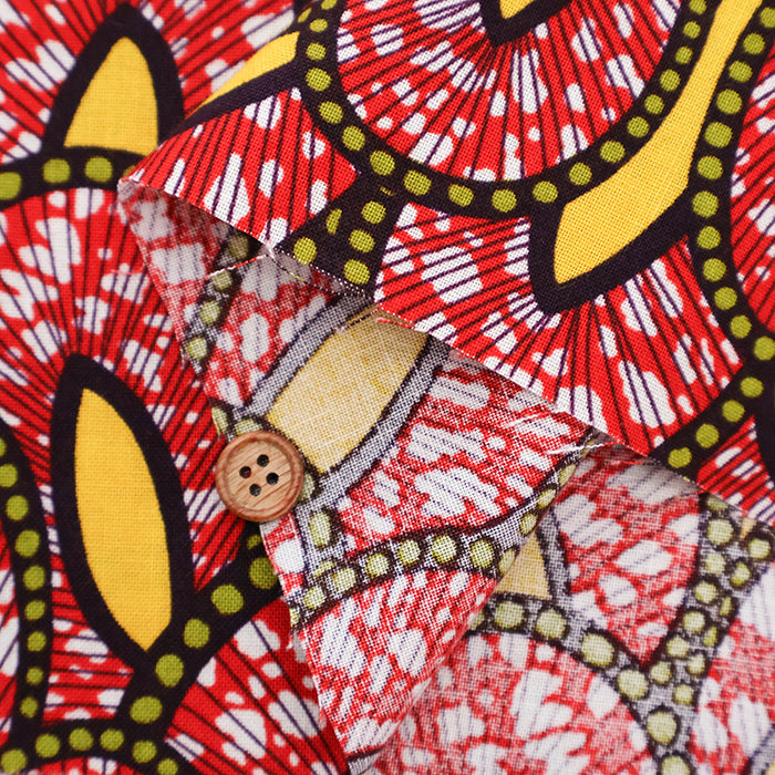 Cotton Muslin printed Fabric - African Flower - nomura tailor