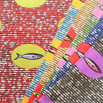 Cotton Muslin printed Fabric  - African Fish - nomura tailor