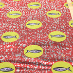 Cotton Muslin printed Fabric  - African Fish - nomura tailor