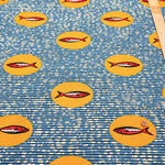 Cotton Muslin printed Fabric  - African Fish - nomura tailor