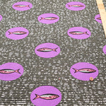 Cotton Muslin printed Fabric  - African Fish - nomura tailor