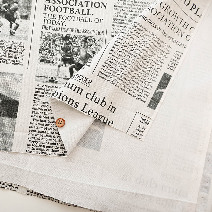 Cotton Oxford Fabric - News Paper - nomura tailor