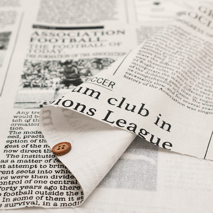Cotton Oxford Fabric - News Paper - nomura tailor