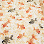 Cotton Dobby Fabric - Goldfish - nomura tailor