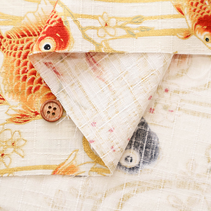 Cotton Dobby Fabric - Goldfish - nomura tailor