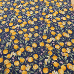 Cotton Muslin Printed Fabric - Apricot and Squirrel - nomura tailor