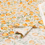 Cotton Muslin Printed Fabric - Apricot and Squirrel - nomura tailor