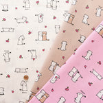 Cotton Muslin Printed Fabric - Ermine - nomura tailor