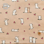 Cotton Muslin Printed Fabric - Ermine - nomura tailor