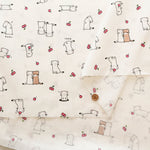 Cotton Muslin Printed Fabric - Ermine - nomura tailor