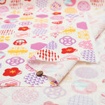 Cotton Shantung Print Fabric - Lucky Emblem - nomura tailor
