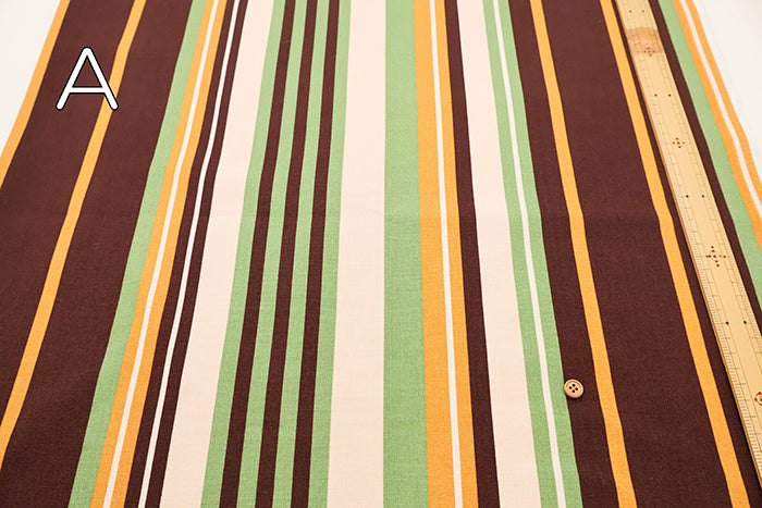 #11 Canvas Printed Fabric - Random Stripe - nomura tailor