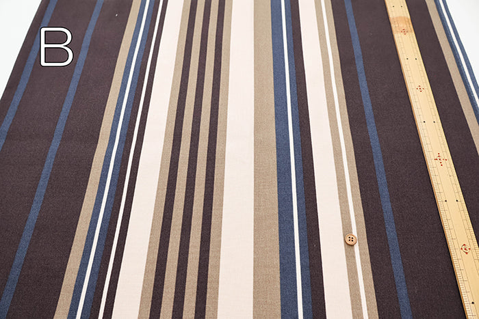 #11 Canvas Printed Fabric - Random Stripe - nomura tailor