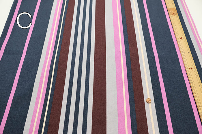 #11 Canvas Printed Fabric - Random Stripe - nomura tailor
