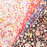 Cotton Muslin Lame (Glitter) Fabric - Waka Shiba Inu - nomura tailor