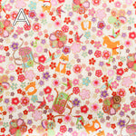 Cotton Muslin Lame (Glitter) Fabric - Waka Shiba Inu - nomura tailor