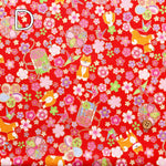 Cotton Muslin Lame (Glitter) Fabric - Waka Shiba Inu - nomura tailor