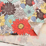 C/L Canvas Print Fabric - Nordic Flower - nomura tailor