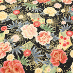 Cotton Satin Slub Fabric - Floral - nomura tailor