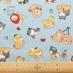 Cotton Muslin Printed Fabric - Fruit Shiba - nomura tailor