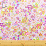 Cotton Muslin Lame (Glitter) Fabric -  Cherry Blossom - nomura tailor