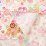 Cotton Muslin Lame (Glitter) Fabric -  Cherry Blossom - nomura tailor