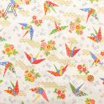 Cotton Muslin Lame (Glitter) Fabric - Origami Crane - nomura tailor