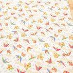 Cotton Muslin Lame (Glitter) Fabric - Origami Crane - nomura tailor