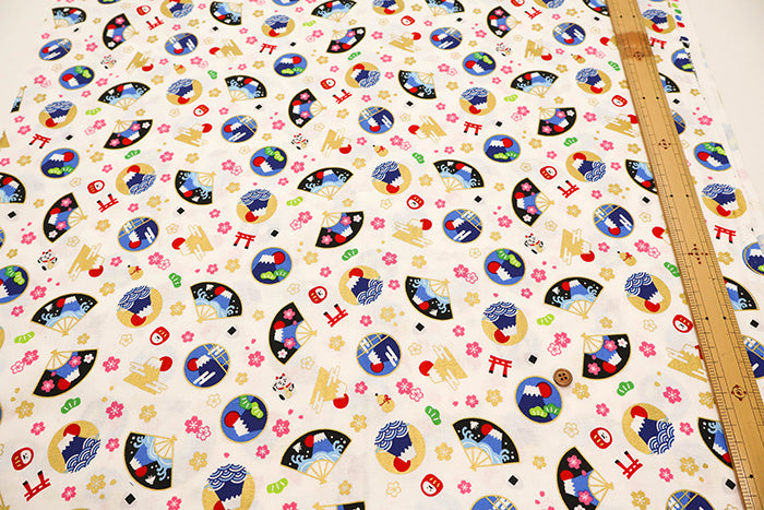 Cotton Muslin Lame (Glitter) Fabric - Medetai Fuji - nomura tailor