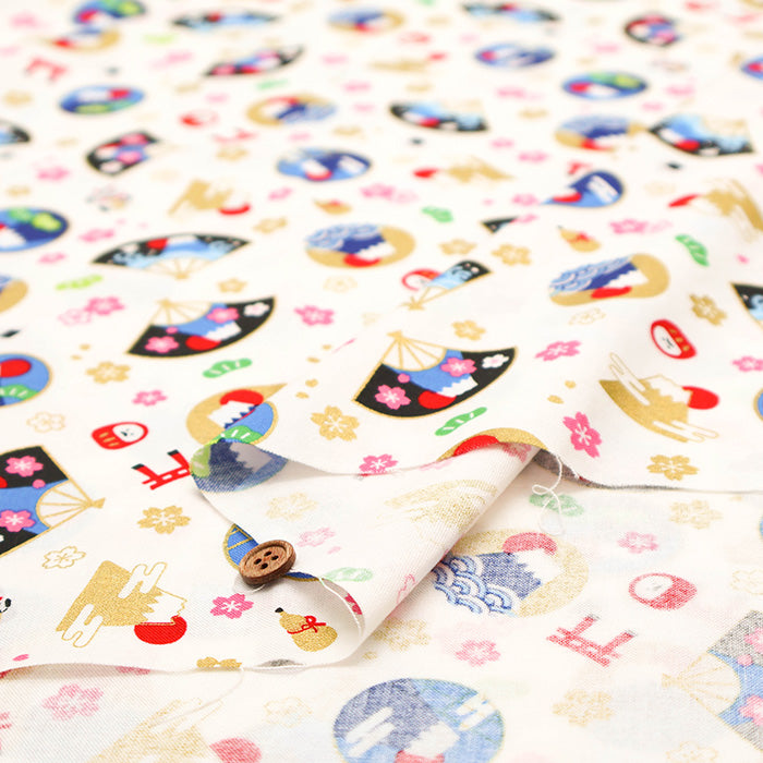 Cotton Muslin Lame (Glitter) Fabric - Medetai Fuji - nomura tailor
