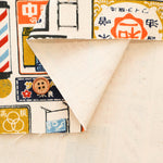 #11 Cotton Canvas Printed Fabric - Retro Signboards - nomura tailor