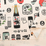 #11 Cotton Canvas Printed Fabric - Liquor Shop - nomura tailor