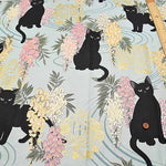 Cotton Sheeting Print Fabric Hyakka Ryoran Fujito Cat - nomura tailor