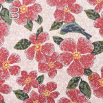 Cotton muslin Printed Fabric - un/no S-tile Bird - nomura tailor