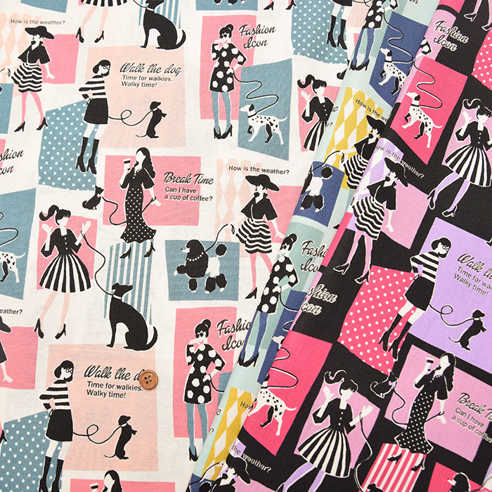 Cotton Muslin Printed Fabric - UN/NO Pretty Woman - nomura tailor