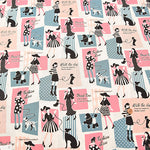 Cotton Muslin Printed Fabric - UN/NO Pretty Woman - nomura tailor