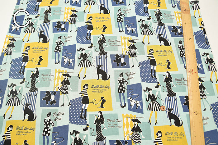 Cotton Muslin Printed Fabric - UN/NO Pretty Woman - nomura tailor