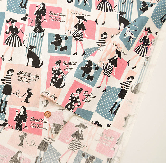 Cotton Muslin Printed Fabric - UN/NO Pretty Woman - nomura tailor